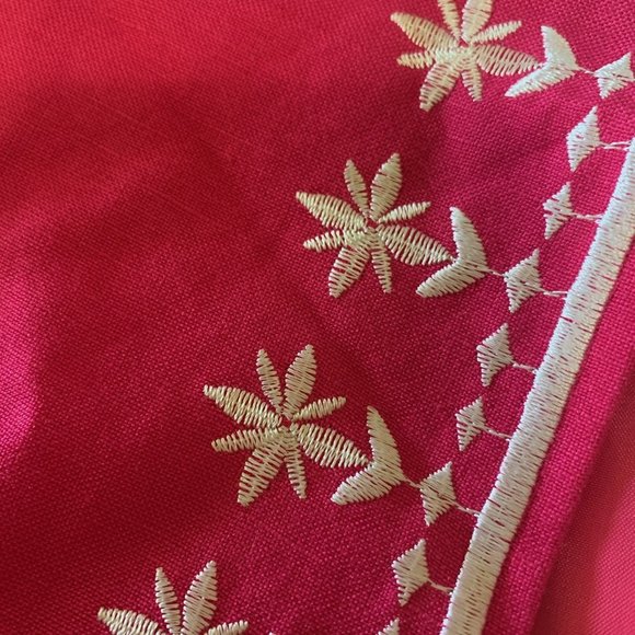 JESSICA HOWARD PINK/WHITE EMBROIDERED OPEN FRONT BLAZER 10-EUC - Picture 6 of 6